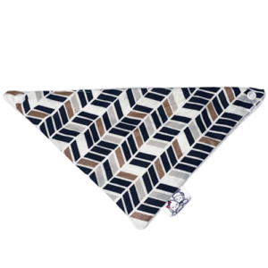 bavoir bandana géometrique marron