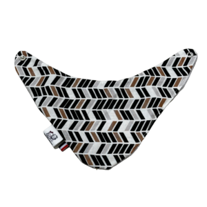 BAVOIR BANDANA 0-12 MOIS GEOMETRIQUE MARRON