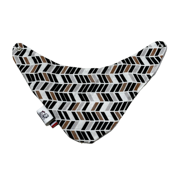 BAVOIR BANDANA 0-12 MOIS GEOMETRIQUE MARRON
