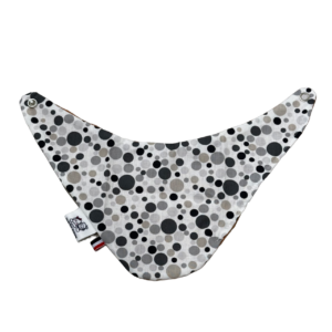 BAVOIR BANDANA 0-12 MOIS ROND GRIS