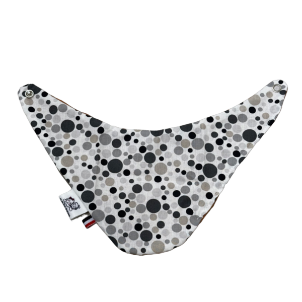 BAVOIR BANDANA 0-12 MOIS ROND GRIS