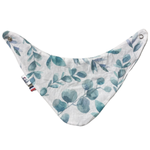 Bavoir bandana 0-12 Mois fleur eucalyptus