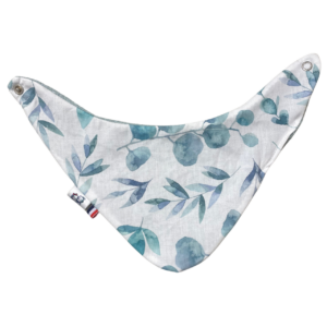 Bavoir bandana 0-12 Mois fleur eucalyptus