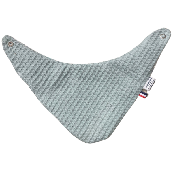 Bavoir bandana 0-12 Mois fleur vert d'eau