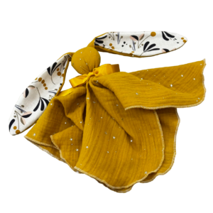DOUDOU MOUTARDE FLEUR